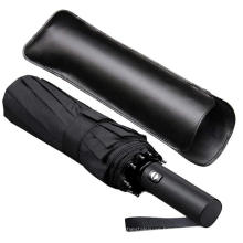 Windproof Waterproof Automatic Portable Folding Travel Umbrella with Long Handle